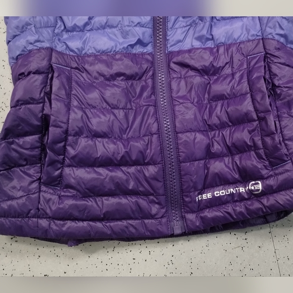Free Country Ultra Lightweight Power Down Quilted Vest Full Zip Purple XS - Picture 9 of 14